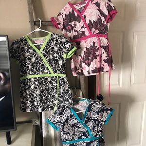 XS Koi scrub tops set of 3